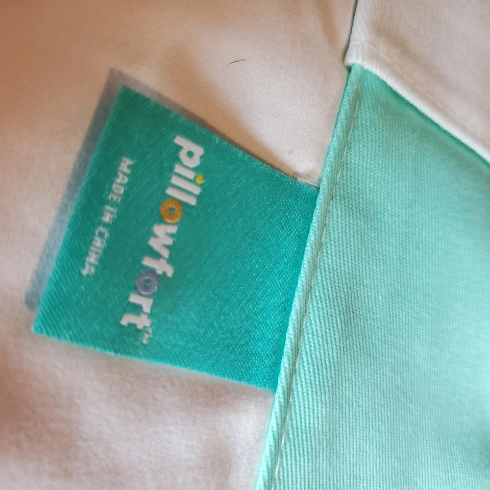 Pillowfort Mint Green and White Striped Curtain Panels Set of 2 42x84 Rod Pocket